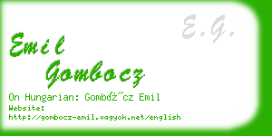 emil gombocz business card